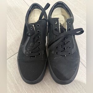 Vans Black on Black Canvas Sneakers